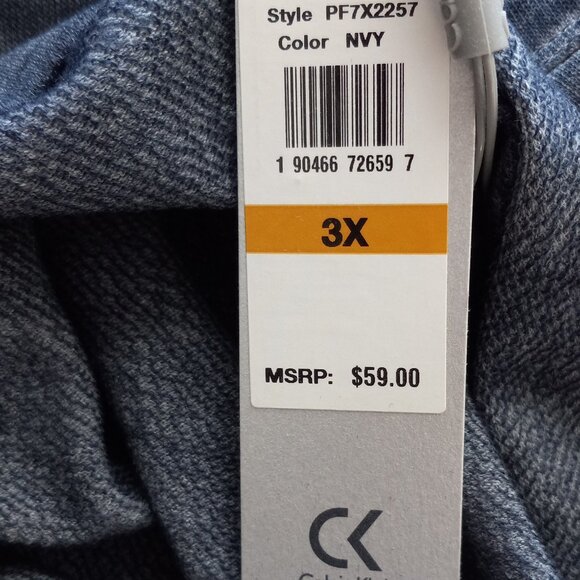 NWT Calvin Klein Performance Asymmetrical Top 3X Gray V-Neck Short Sleeve - Picture 7 of 8
